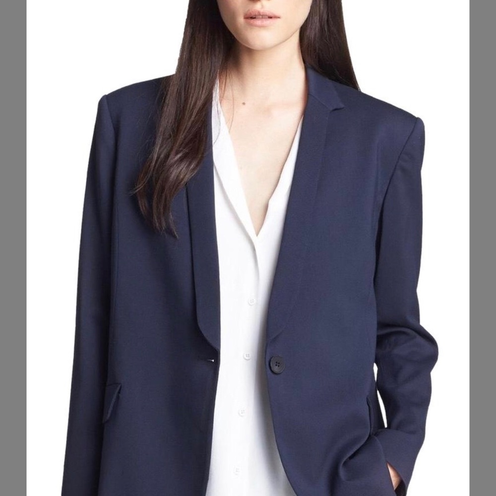 Theyskens’ Theory navy blue Janton Laper blazer